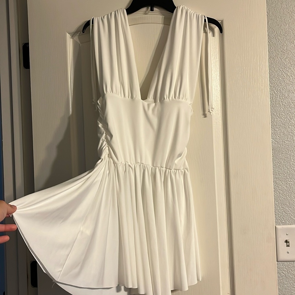 shein white dress size medium